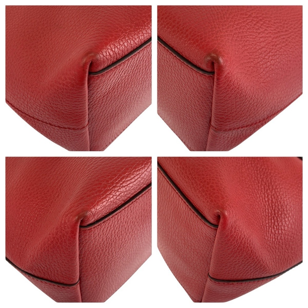 GUCCI Interlocking Red Leather Tote Bag Shoulder - Picture 5 of 10